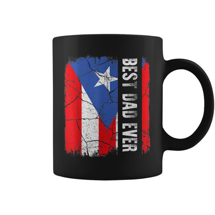 Best Puerto Dad Ever Puerto Rican Flag Vintage Retro Coffee Mug