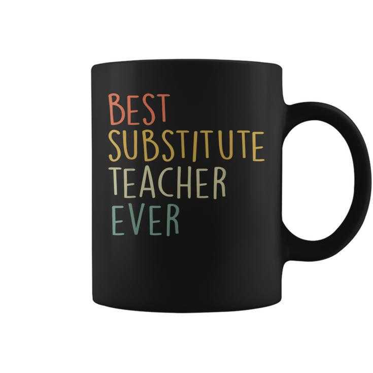Best Substitute Teacher Ever Cool Vintage Christmas Gift Coffee Mug