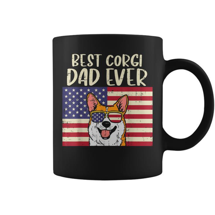 Best Welsh Corgi Dad Ever Us Flag Patriotic Pet Dog Men Gift Gift For Mens Coffee Mug