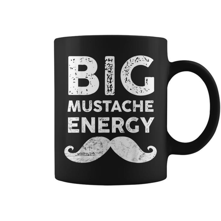 Big Mustache Fathers Day  For Men Funny Dad Joke Pun Gift For Mens Coffee Mug