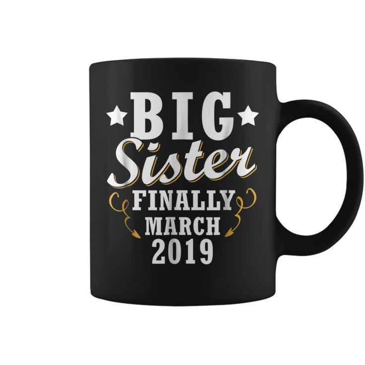 Big Sister Finally March 2019 Toddler Girls Kids Gift Coffee Mug