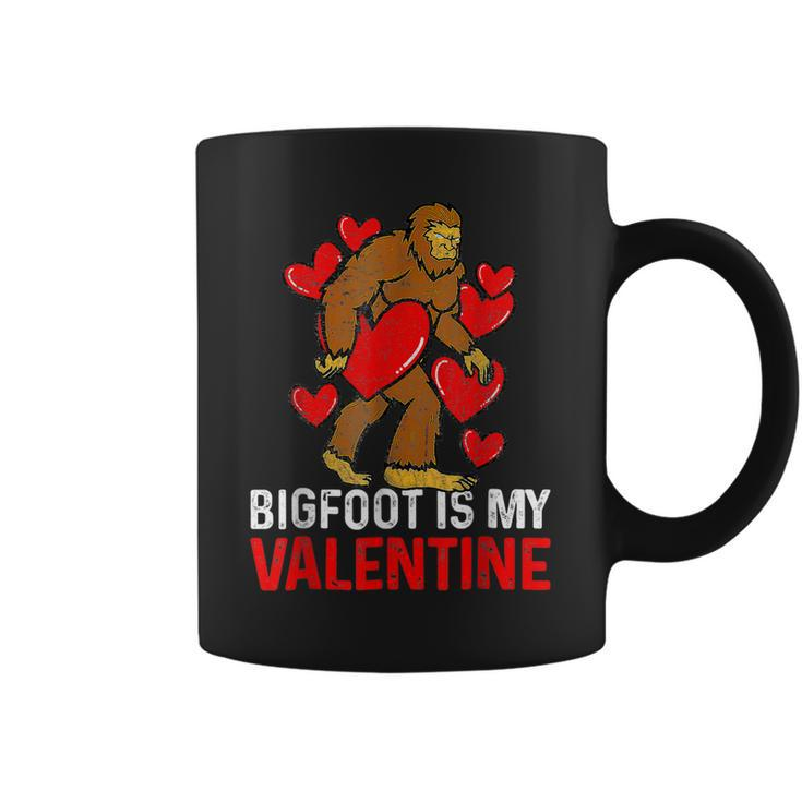 Bigfoot Is My Valentine Sasquatch Bigfoot Valentines Day  Coffee Mug