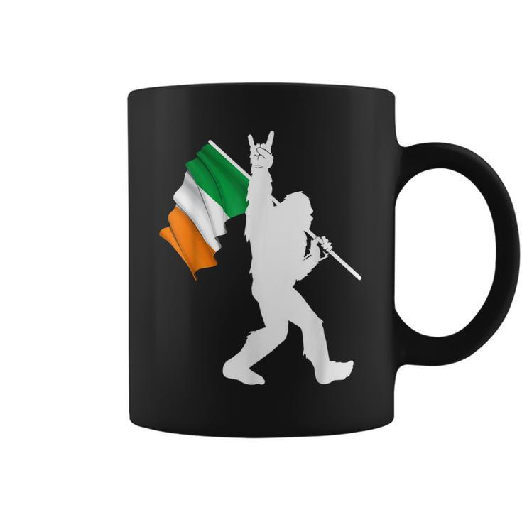 Bigfoot Rock And Roll On St Patricks Day With Irish Flag  Coffee Mug