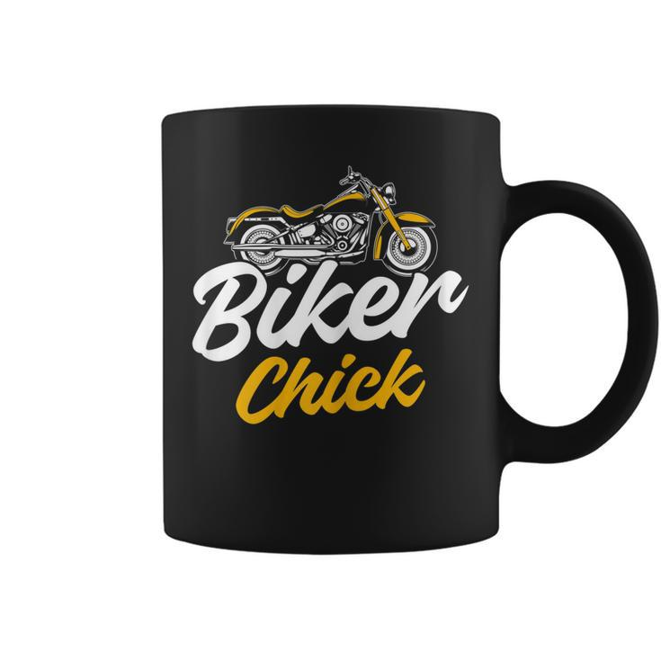 Biker Chick Cyclist Funny Girls Motorcycle Rider Gift For Womens Coffee Mug
