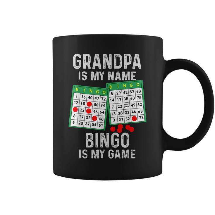 Bingo Lover Gifts Grandpa Is My Name Bingo Is My Game  Coffee Mug