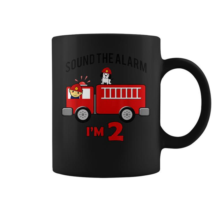 Birthday 2 Year Old Fire Fighter Truck  | Firetruck  Coffee Mug