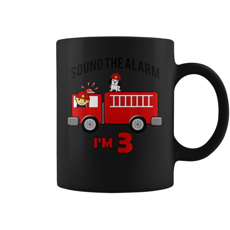 Birthday 3 Year Old Fire Fighter Truck  | Firetruck  Coffee Mug