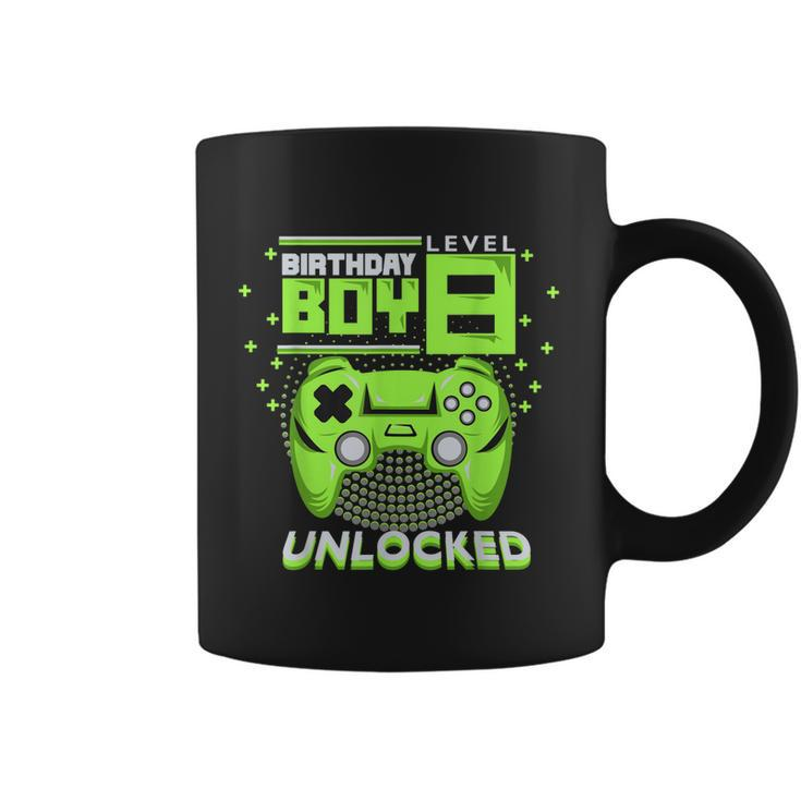 Birthday Boy Level 8 Unlocked Video Game 8Th Birthday Gamer Coffee Mug