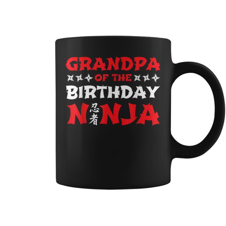 Birthday Ninja Kids Party Grandpa Of The Birthday Ninja Coffee Mug