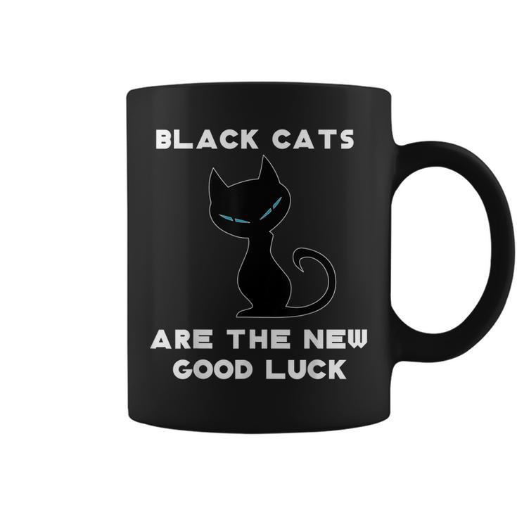 Black Cat Good Luck Funny Novelty Graphic Lucky Black Cat Coffee Mug