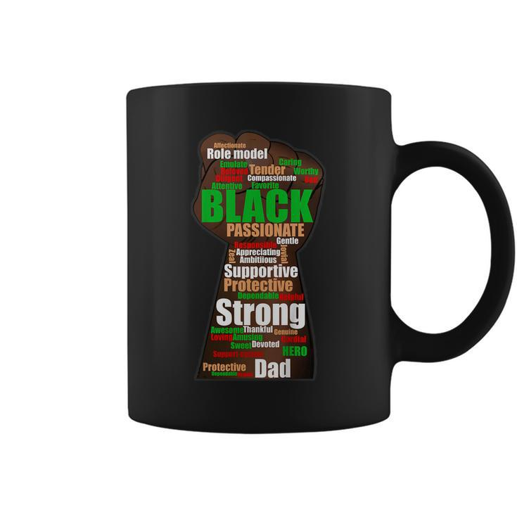 Black Dad Wordcloud Art Fathers Day Tshirt African American Coffee Mug