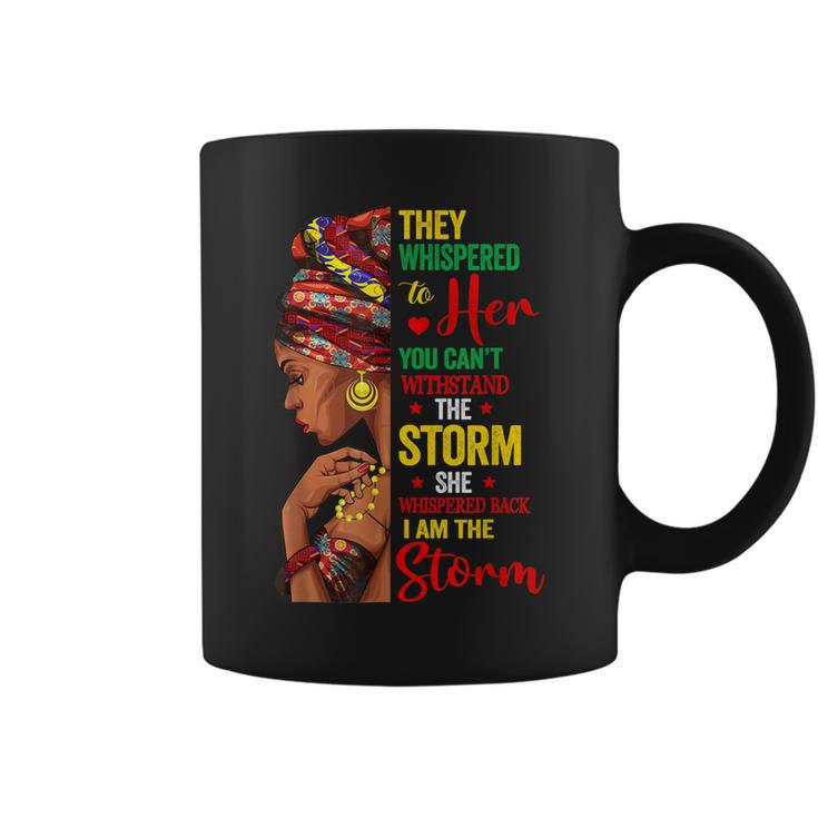 Black History Month African Woman Afro I Am The Storm  V7 Coffee Mug