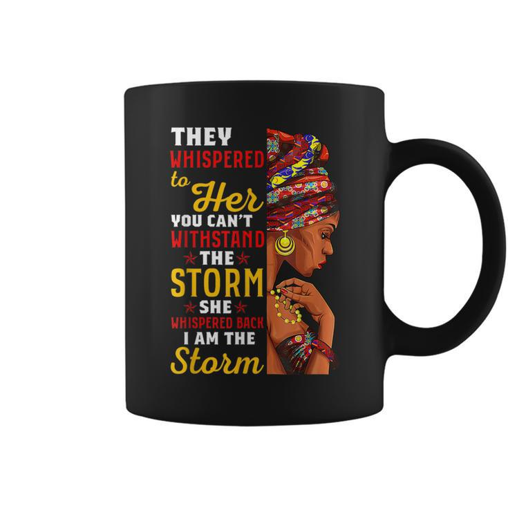 Black History Month African Woman Afro I Am The Storm Women  Coffee Mug