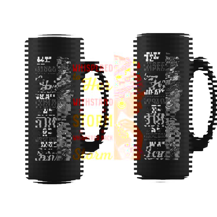 Black History Month African Woman Afro I Am The Storm Women Coffee Mug
