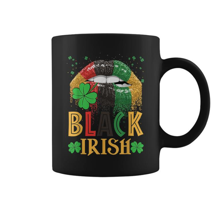 Black Irish Dripping Lips African American St Patricks Day  Coffee Mug