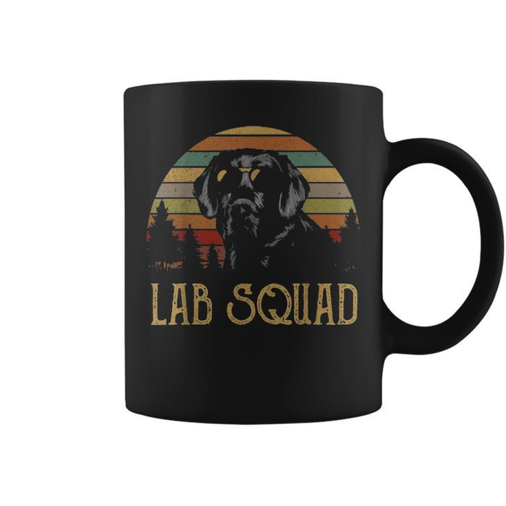 Black Lab Squad Retro Funny Labrador Mom Dad Lover Gifts Coffee Mug
