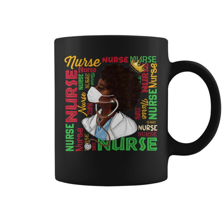 Black Nurse History Month Afro Melanin Queen Woman Pride Blm Coffee Mug