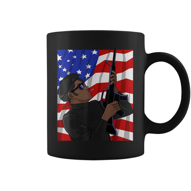 Black Soldier African American Military Veteran Us Flag Coffee Mug