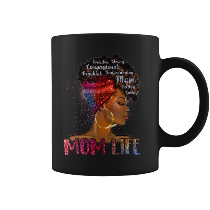 Black Woman Dope Mom Life African American Mothers Day  Coffee Mug