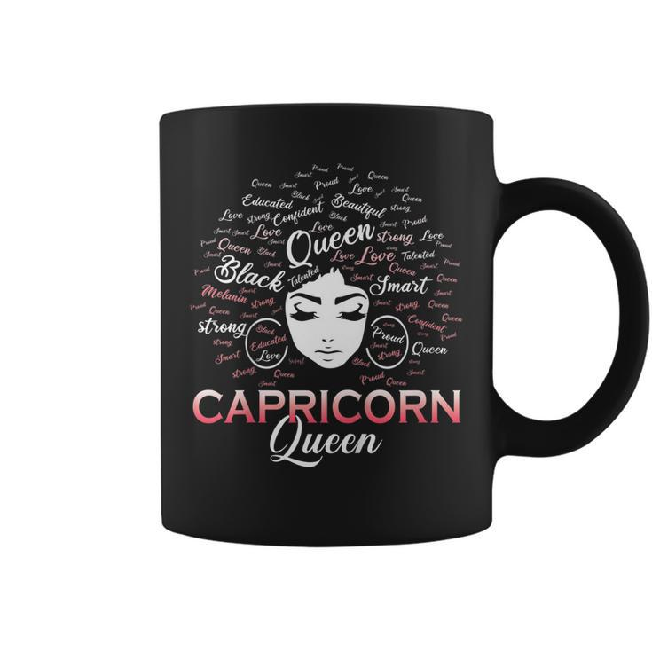 Black Women Capricorn Queen January Birthday  Coffee Mug