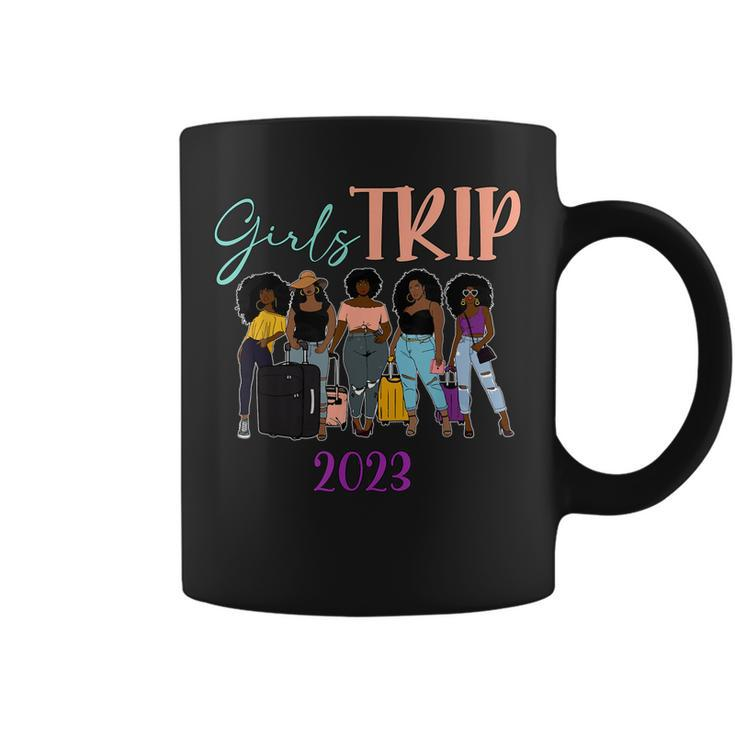 Black Women Girls Trip Afro Queen Melanin African American  Coffee Mug