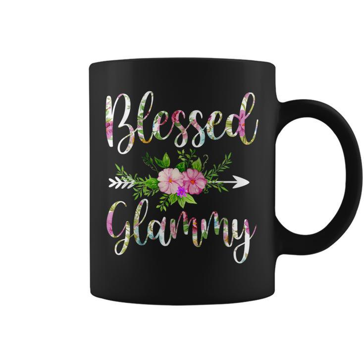Blessed Glammy Floral  For Women Mothers Day Grandma  Coffee Mug