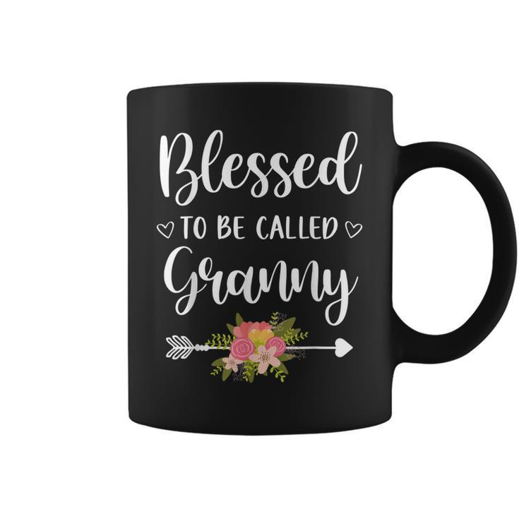 Blessed To Be Called Granny Women Flower Decor Grandma  Coffee Mug