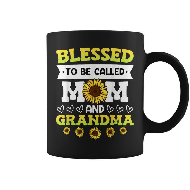 Blessed To Be Called Mom And Grandma Sunflowers Mothers  Coffee Mug