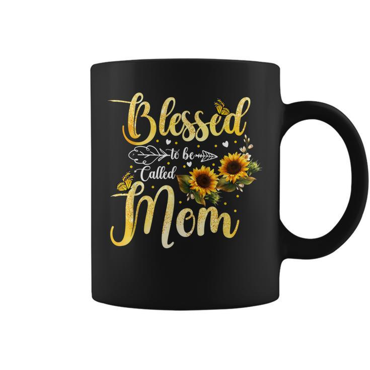 Blessed To Be Called Mom Sunflower Butterfly Mothers Day  Coffee Mug