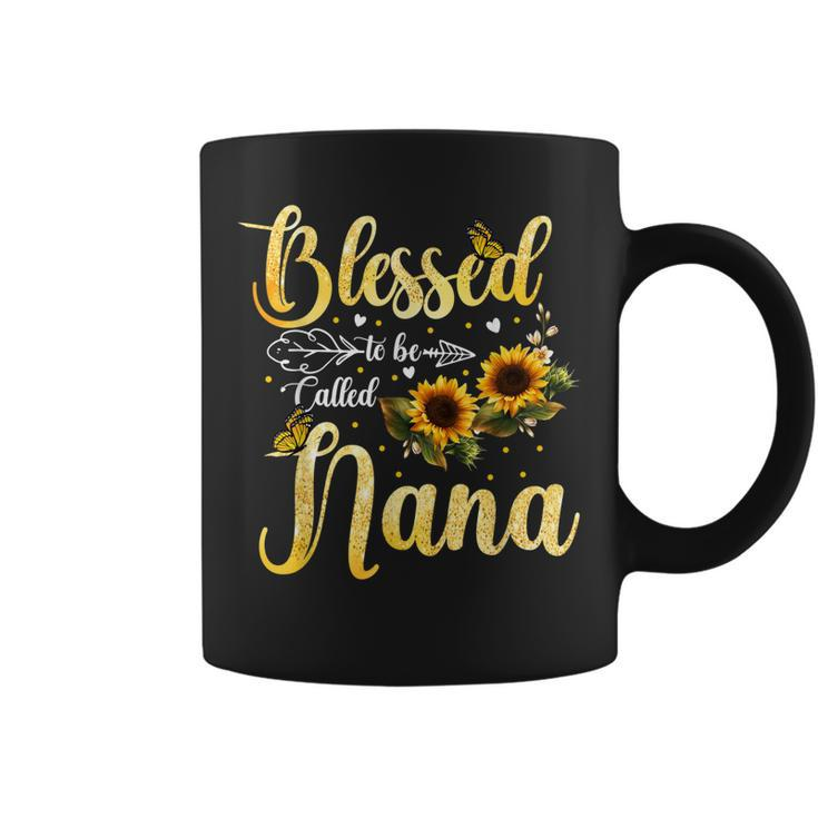 Blessed To Be Called Nana Sunflower Butterfly Mothers Day  Coffee Mug