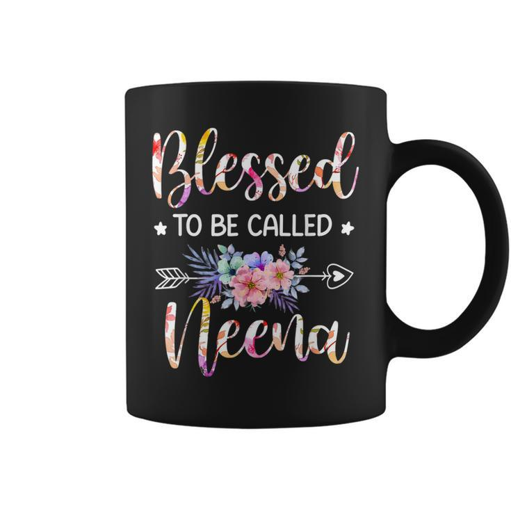 Blessed To Be Called Neena Floral Mothers Day  Coffee Mug