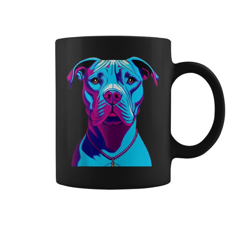 Blue Pitbull Amstaff Design  Coffee Mug