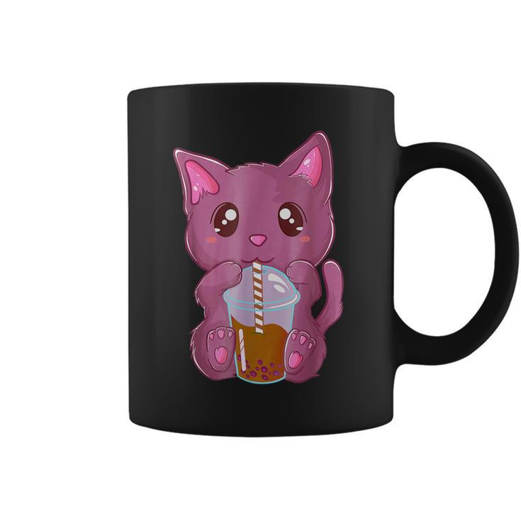 Boba Cat Drinking Boba Kitten Kawaii Japanese Kitty  Coffee Mug