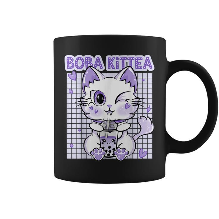 Boba Tea Women Lavender Kittea Kawaii Cat Japanese  Coffee Mug