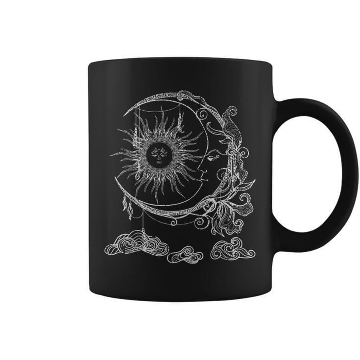 Bohemian Aesthetic Moon Sun Astrology Science Astronomy  Coffee Mug