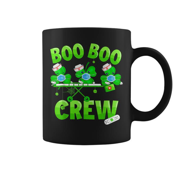 Boo Boo Crew Nurse St Patricks Day Shamrock Face Mask Nurse  Coffee Mug