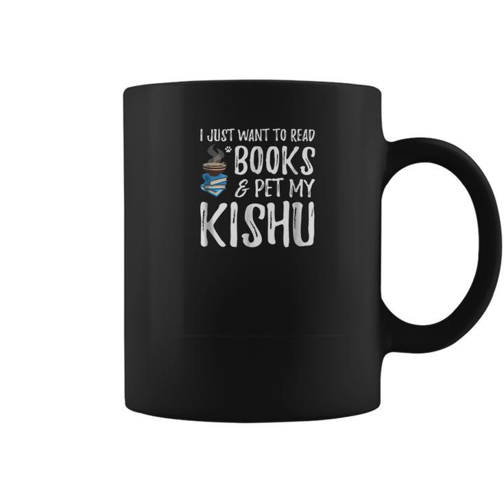 Books And Kishu Funny Dog Dad Coffee Mug