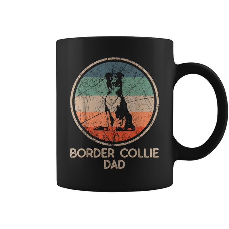 Border Collie Dog - Vintage Border Collie Dad  Coffee Mug