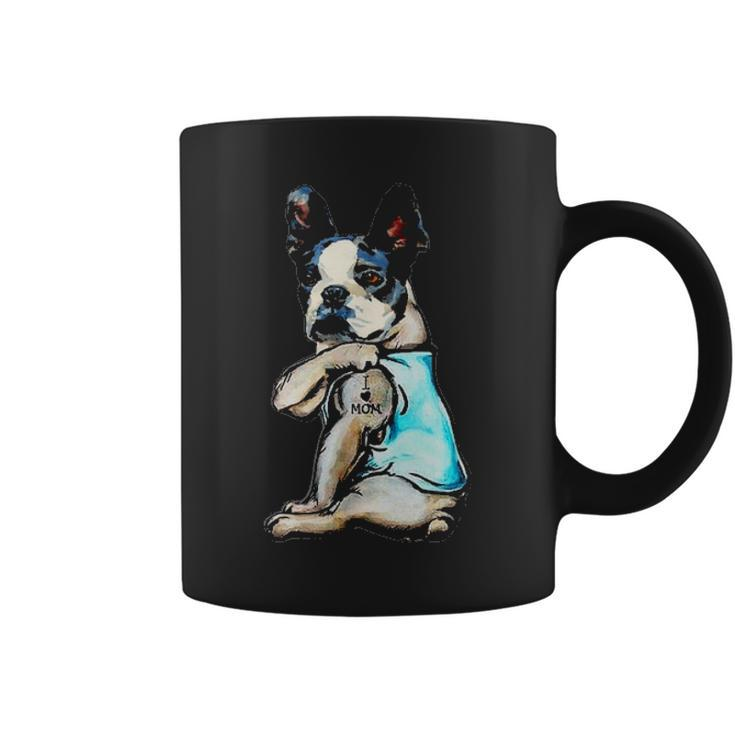 Boston Terrier I Love Mom Tattoo Mothers Day Gift V2 Coffee Mug