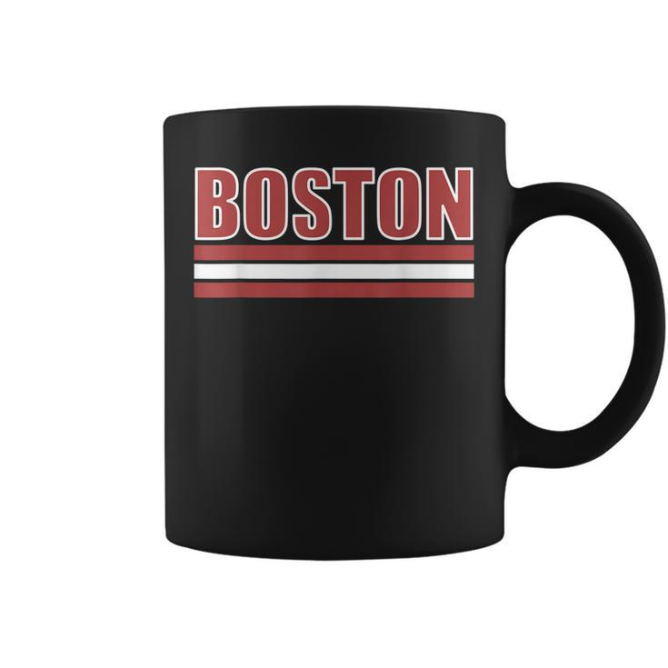 Boston Varsity Style Red Text  Coffee Mug