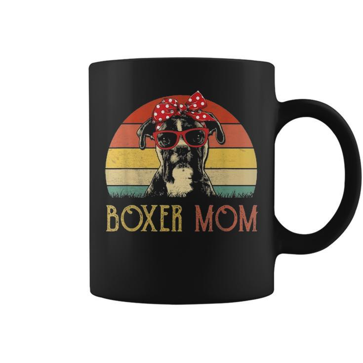 Boxer Mom  Boxer Dog Mom Lover Gift Vintage Retro Coffee Mug