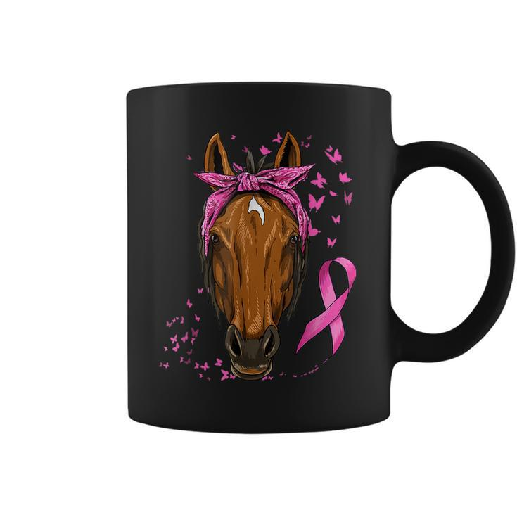 Breast Cancer Awareness Horse Pink Ribbon Cancer Survivor  Coffee Mug