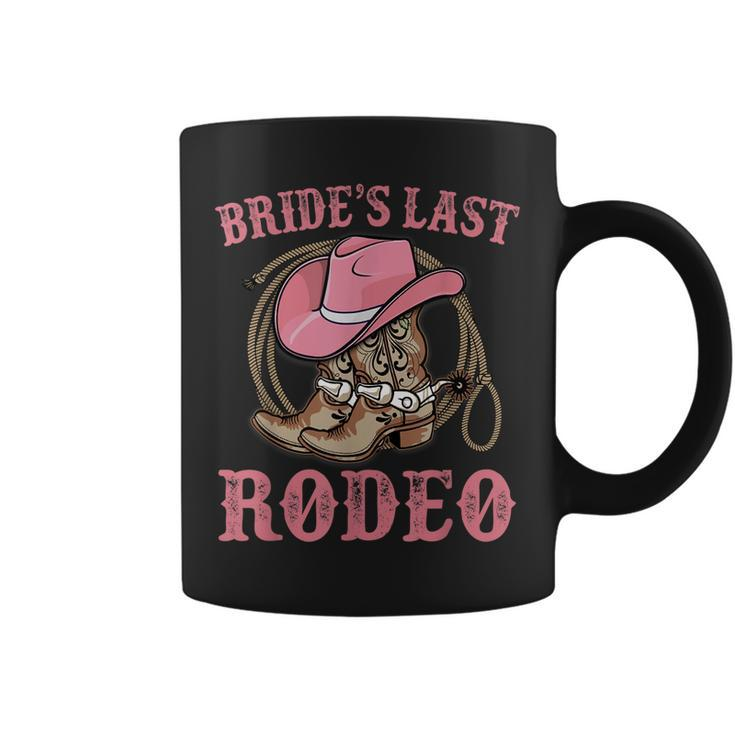 Brides Last Rodeo Cowgirl Hat Bachelorette Party Bridal  Coffee Mug