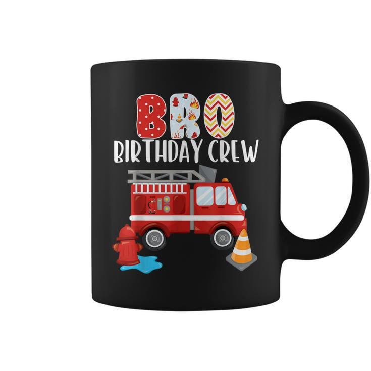 Bro Birthday Crew Fire Truck Little Fire Fighter Bday Party  Coffee Mug