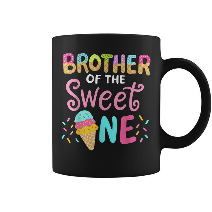 Brother Of Sweet One Birthday Matching Family Ice Cream  Coffee Mug