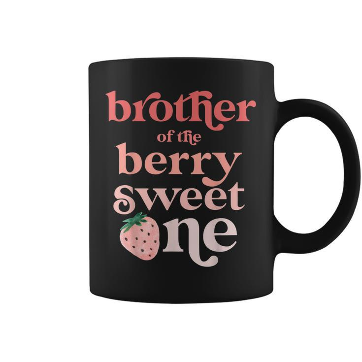 Brother Of The Berry Sweet One Strawberry First Birthday 1St  Coffee Mug