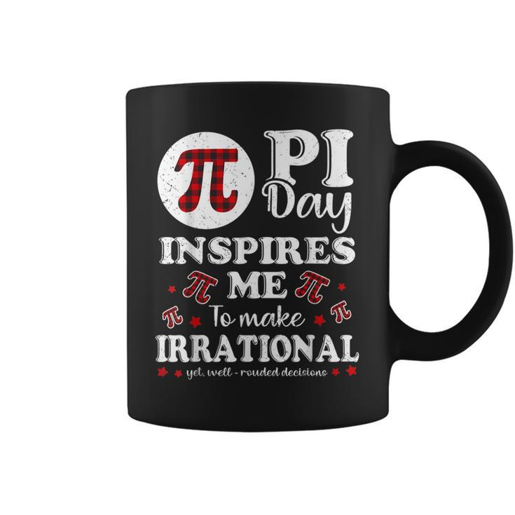 Buffalo Plaid Pi Symbol Pi Day Inspires Me Math Lover Gifts  V2 Coffee Mug