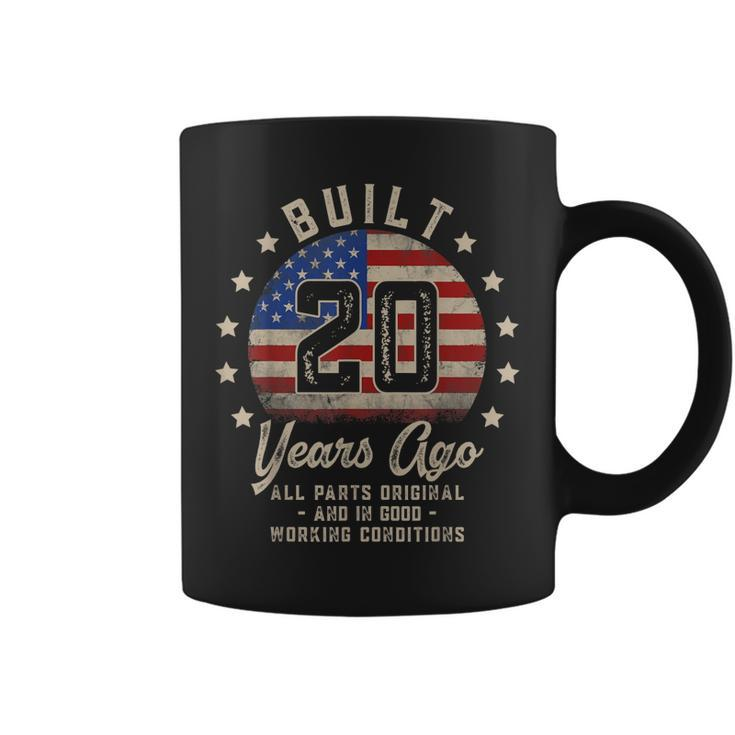 Built 20 Years Ago | 20Th Birthday Vintage Usa American Flag  Coffee Mug