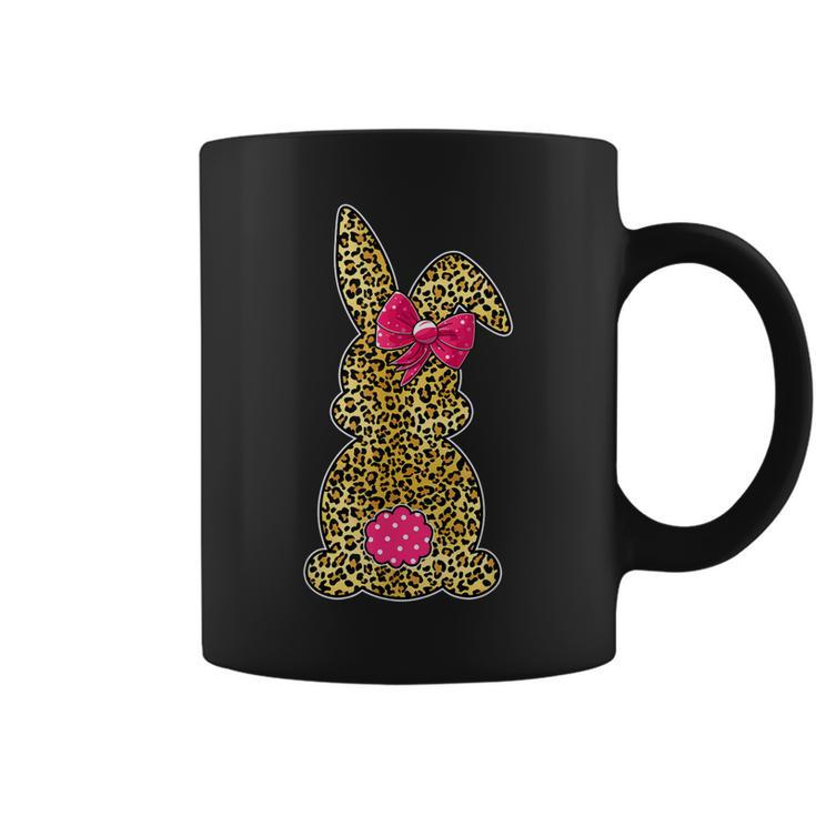 Bunny Easter Leopard Print Rabbit Easter Day Girls Women  Coffee Mug
