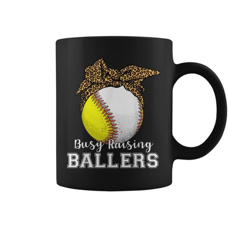 Busy Raising Ballers Mom Of Baseball Players Gifts  Coffee Mug